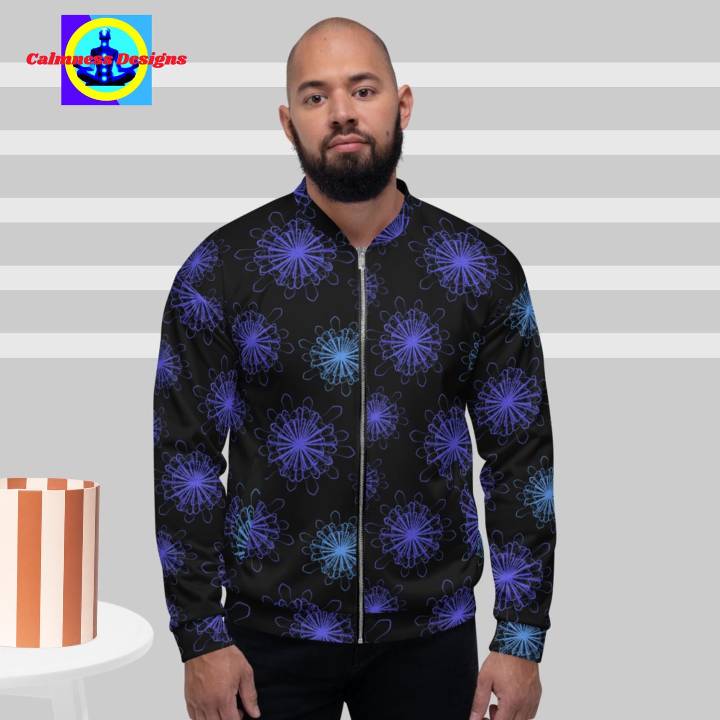 Floral Pattern Background, Unisex Bomber Jacket