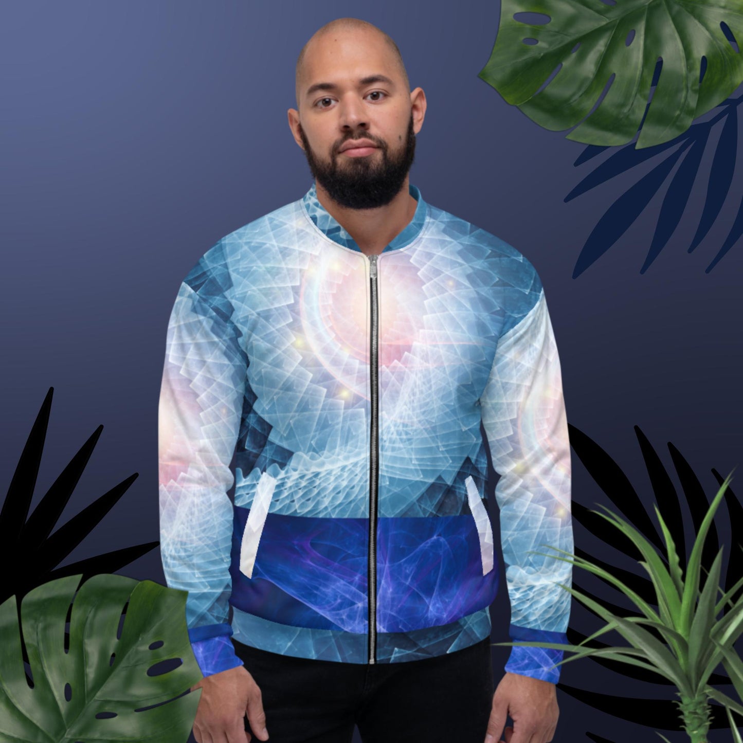 Spiral-Background, High Resolution, Unisex Bomber Jacket