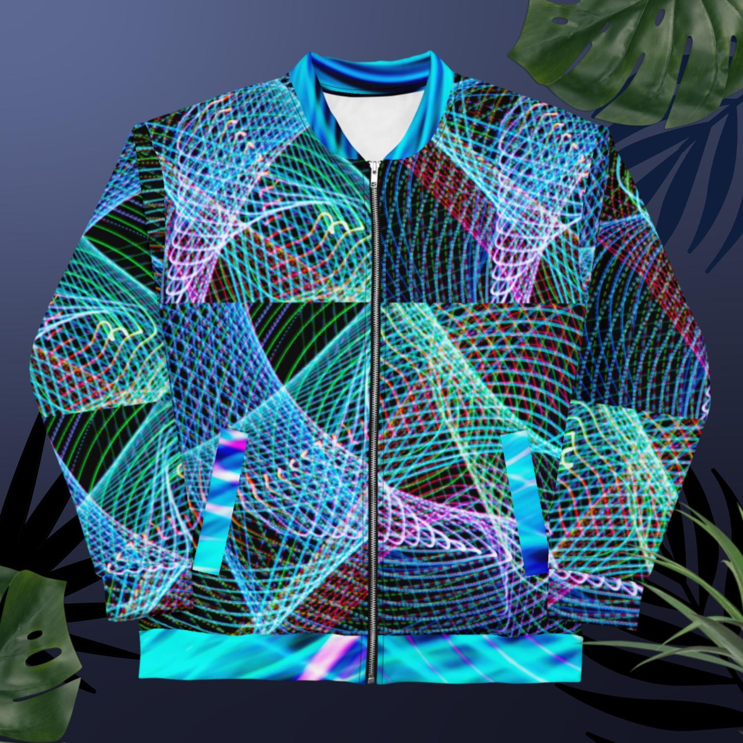 men Abstract Freezelight Curves, Bomber Jacket