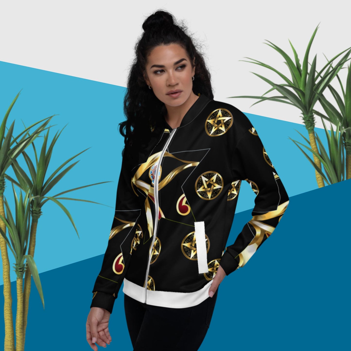 Bald-Head Eagle's, Star's Eagle's, USA, Unisex Bomber Jacket
