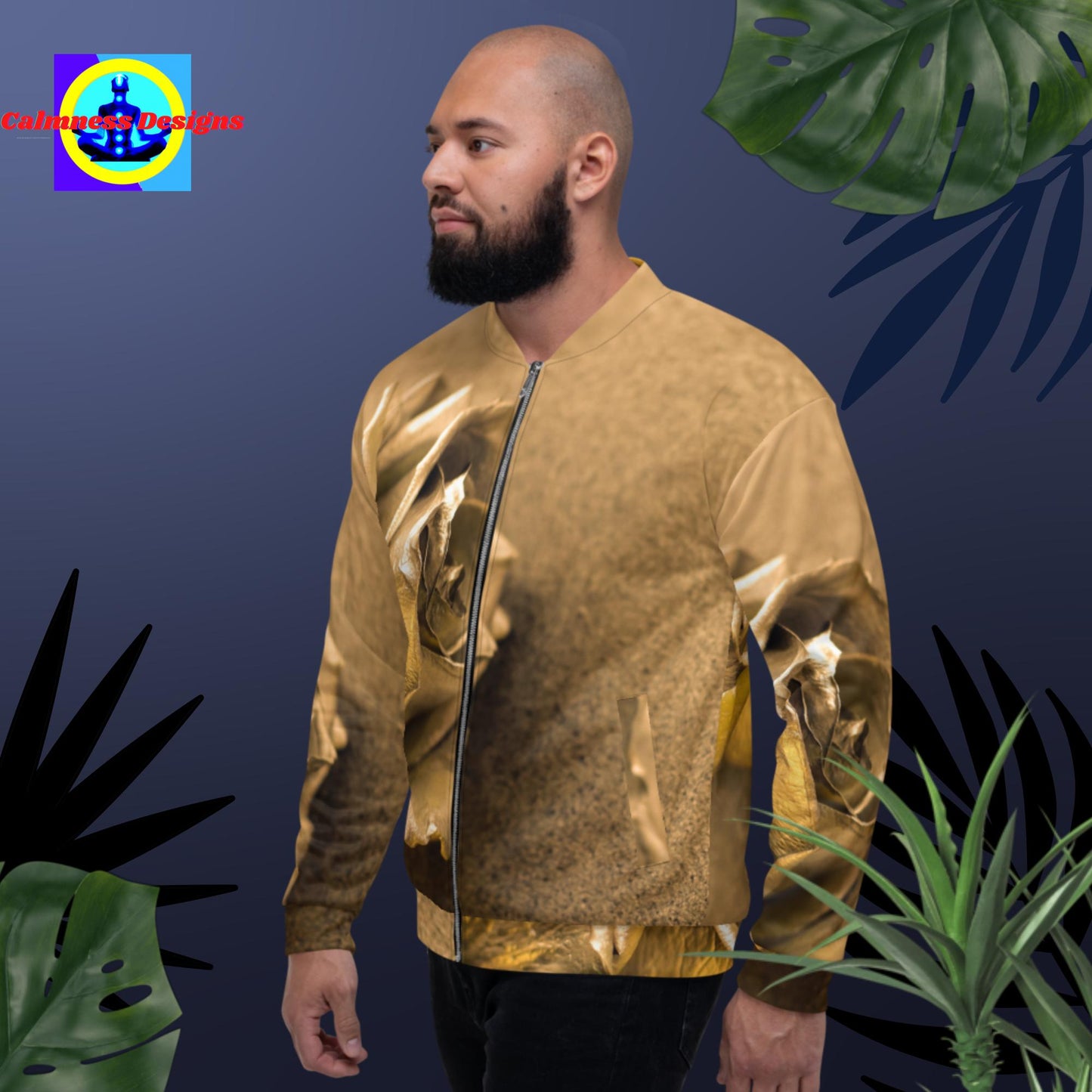 Rose Gold Roses, Unisex Bomber Jacket