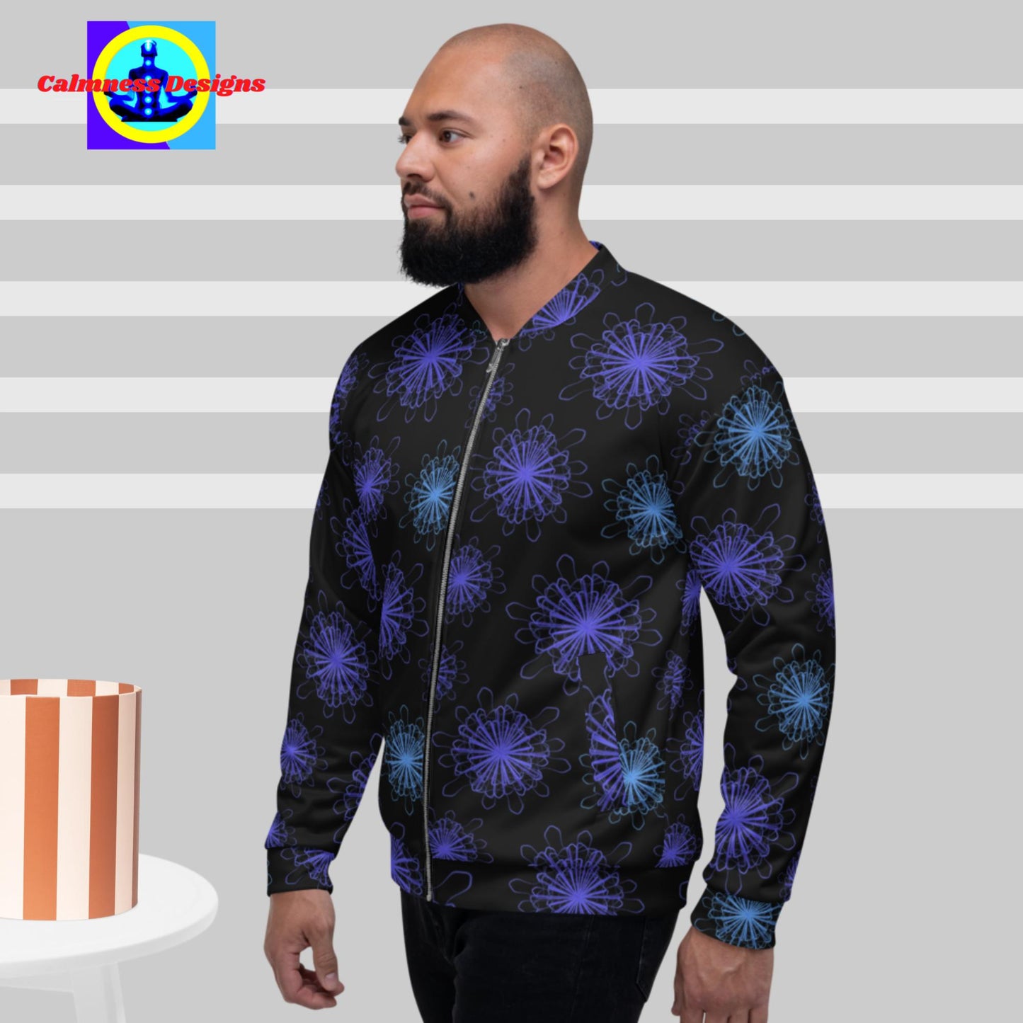 Floral Pattern Background, Unisex Bomber Jacket