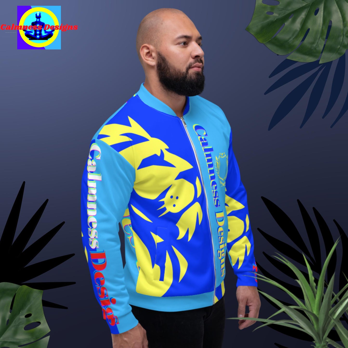 Lion Head, Coats of Arms, Calmness Designs, Unisex Bomber Jacket