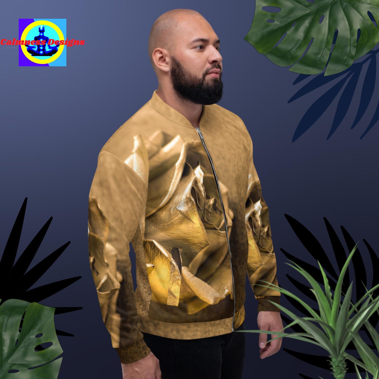 Rose Gold Roses, Unisex Bomber Jacket