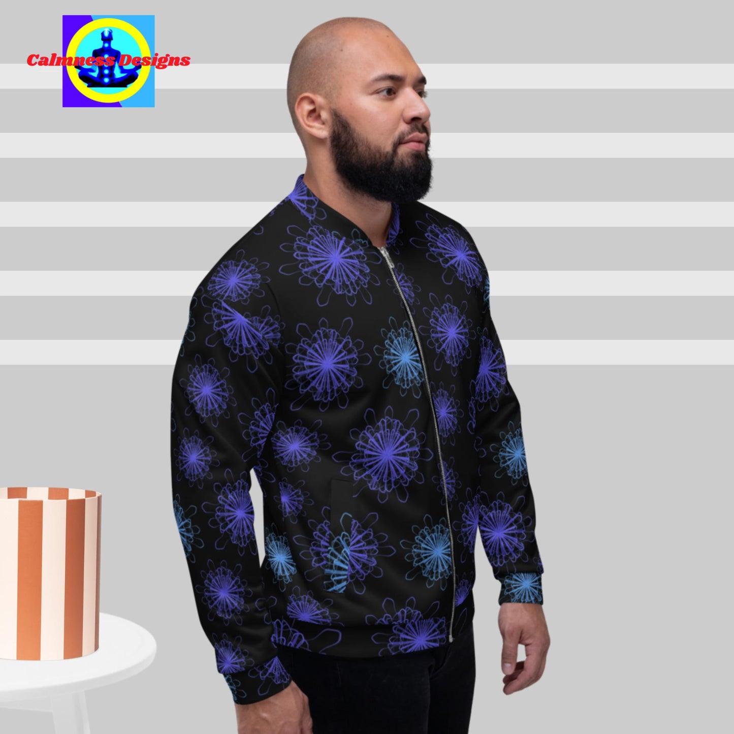 Floral Pattern Background, Unisex Bomber Jacket