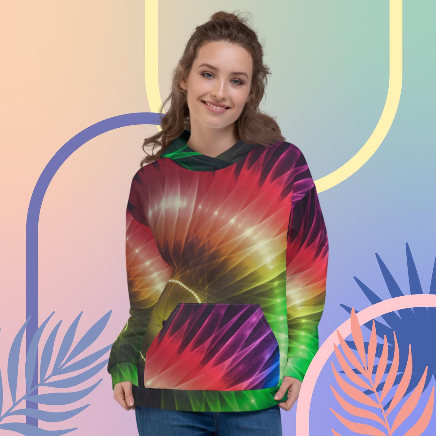 Star Creative Design-Background, Unisex Hoodie