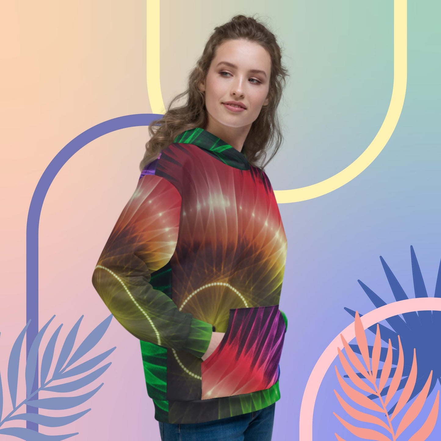 Star Creative Design-Background, Unisex Hoodie