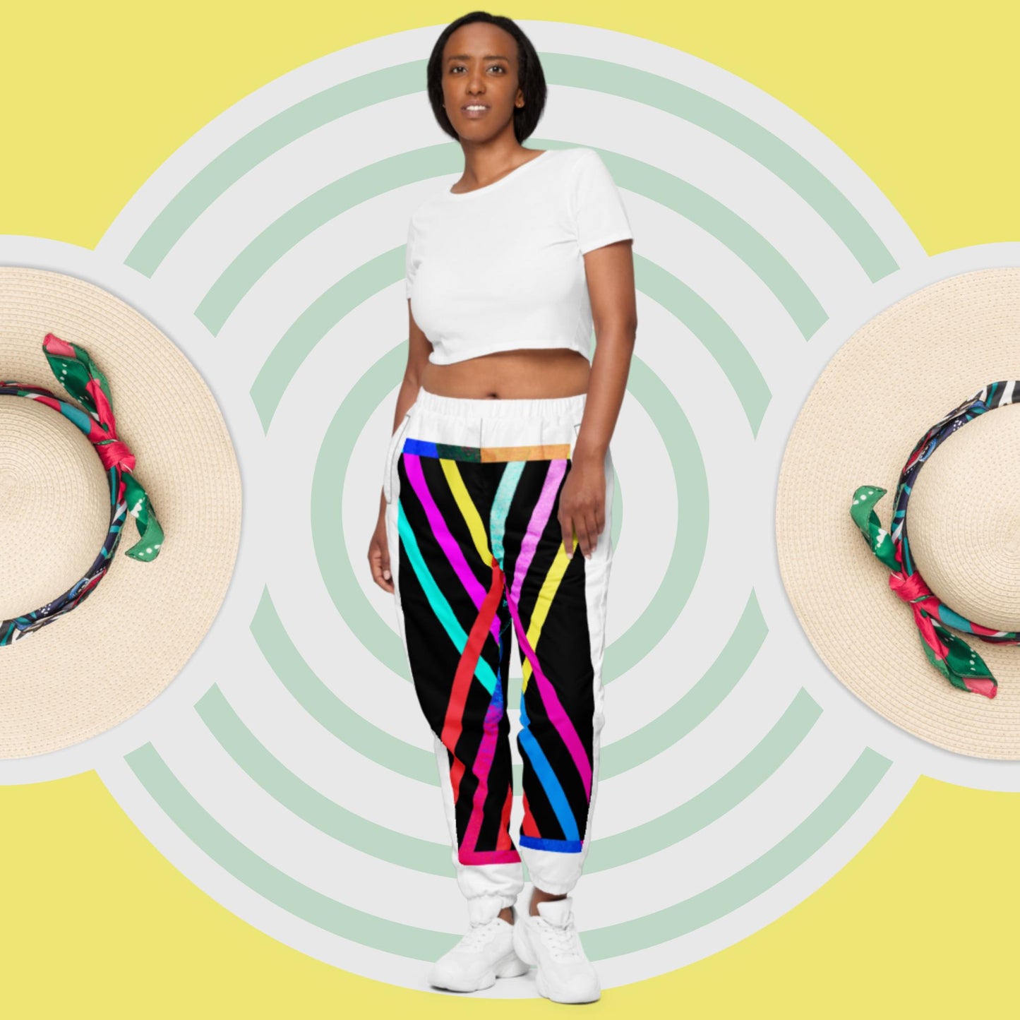 Designs Colorful, Parallels Lines, Unisex track pants