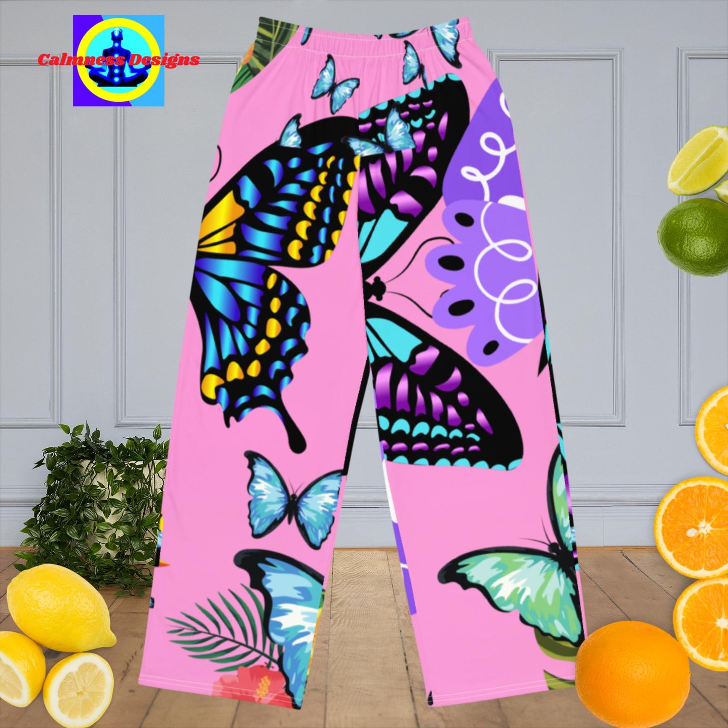 Designers-Butterflies Designer's Styles, All-over print unisex wide-leg pants