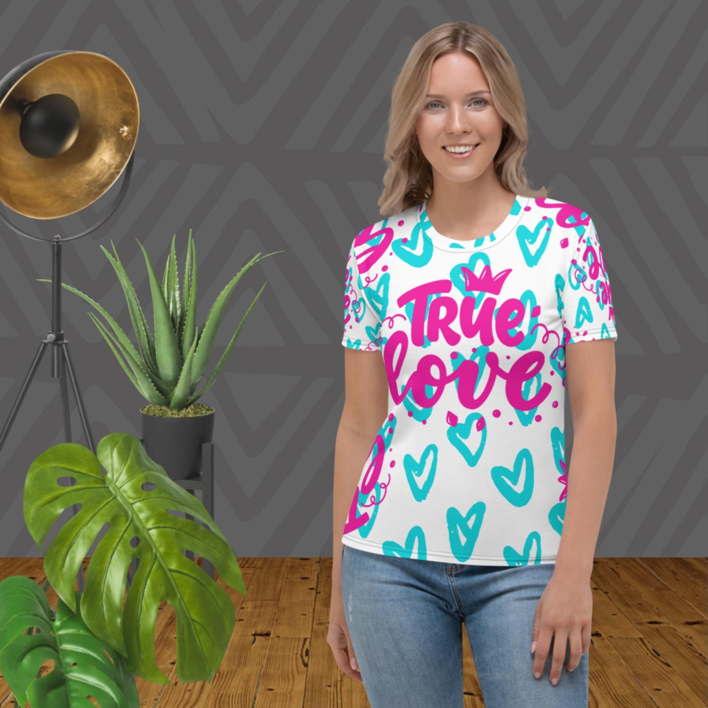 True Love, Hearts, Women's T-shirt