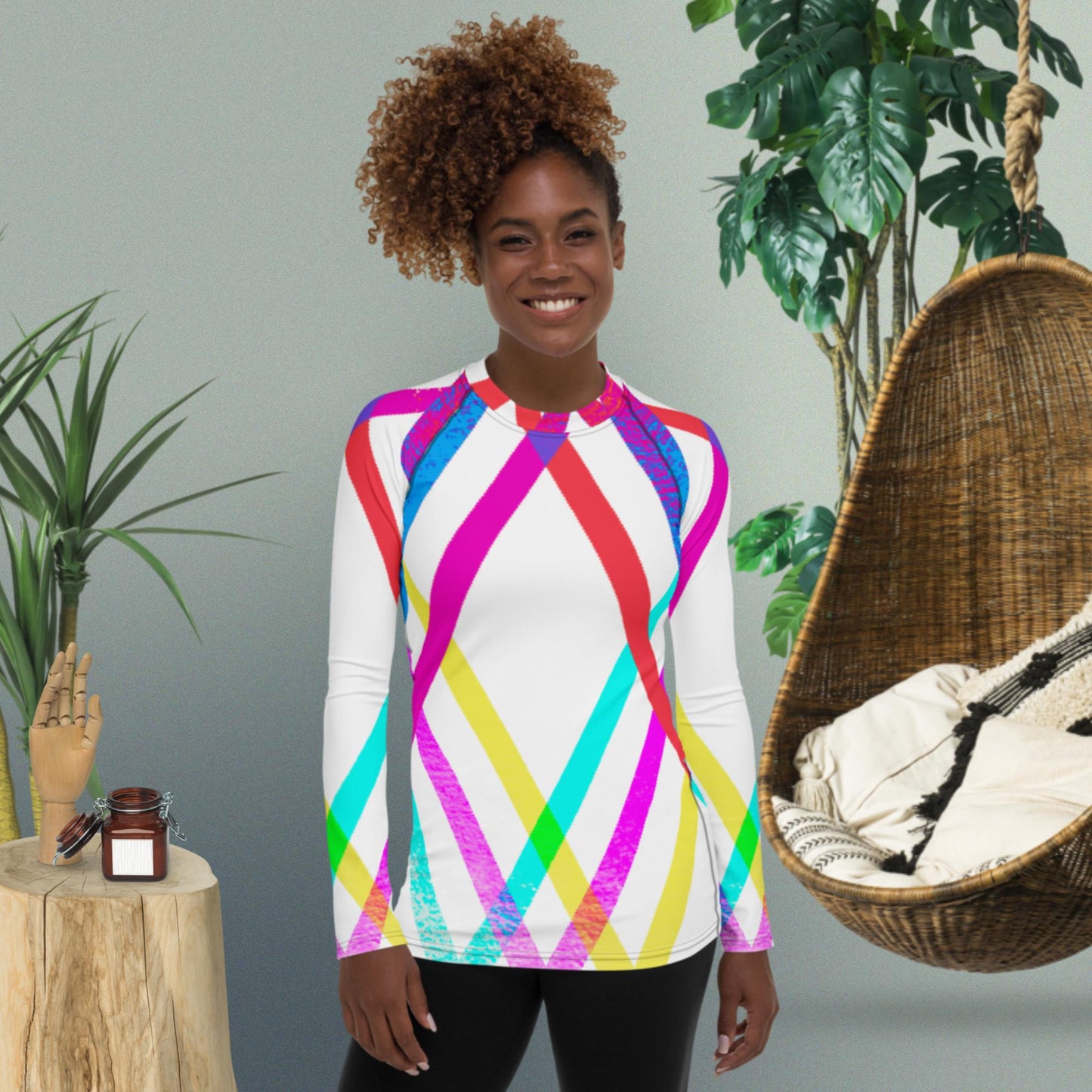 Designs Colorful, Parallels Lines, Women's Rash Guard