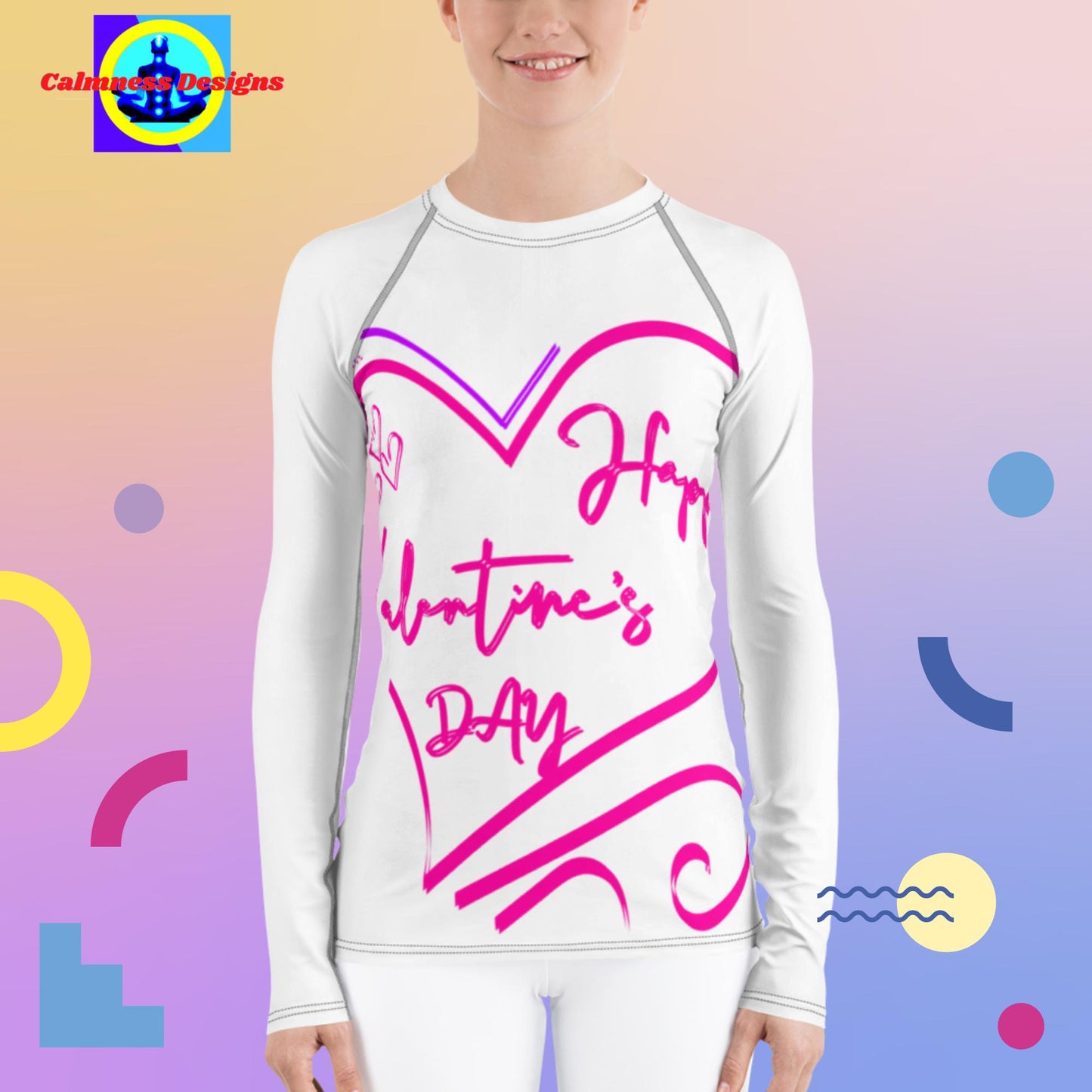 Happy Valentine's Day Hearts-Designs, Women's Rash Guard