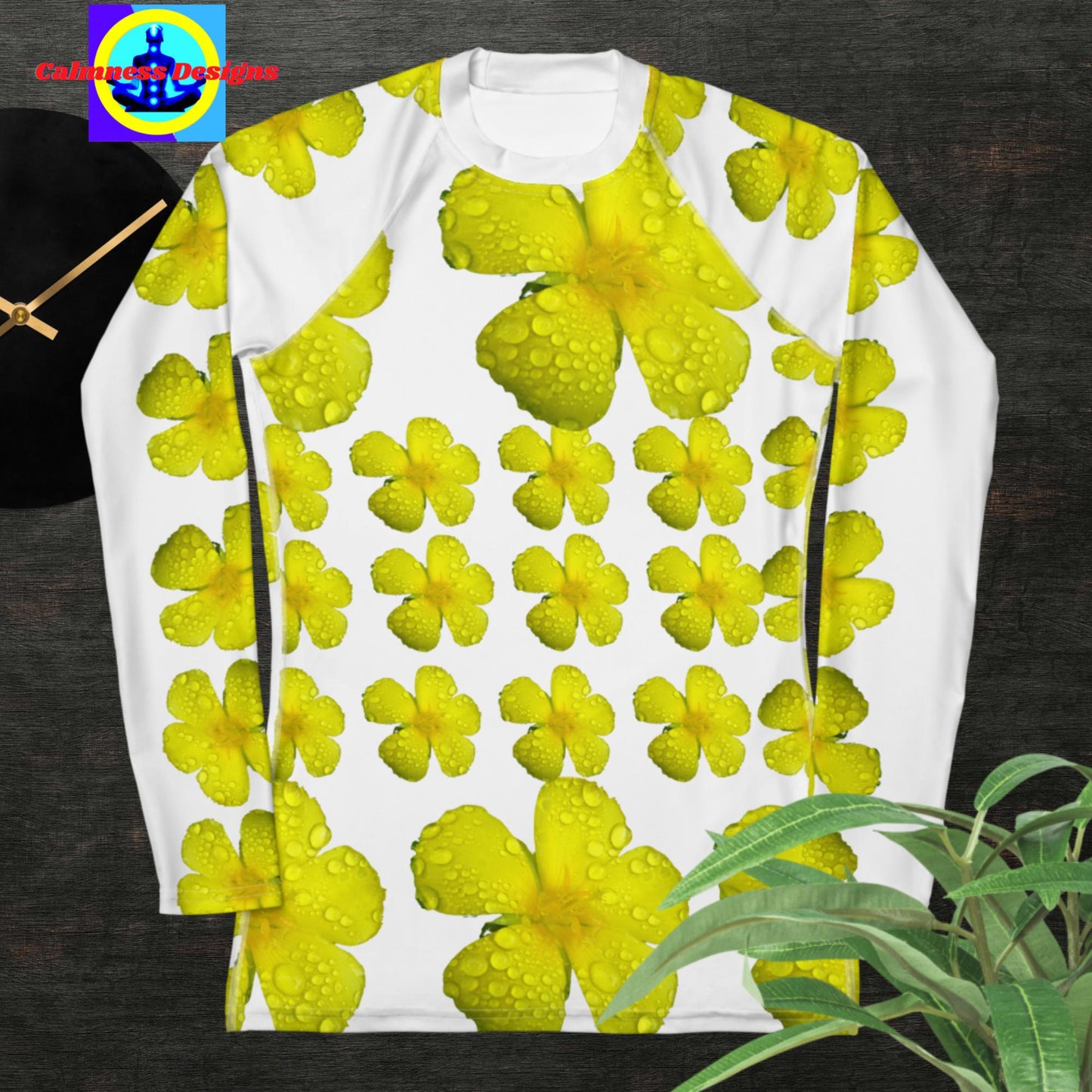 Rain Soaked Flower, Women's Rash Guard