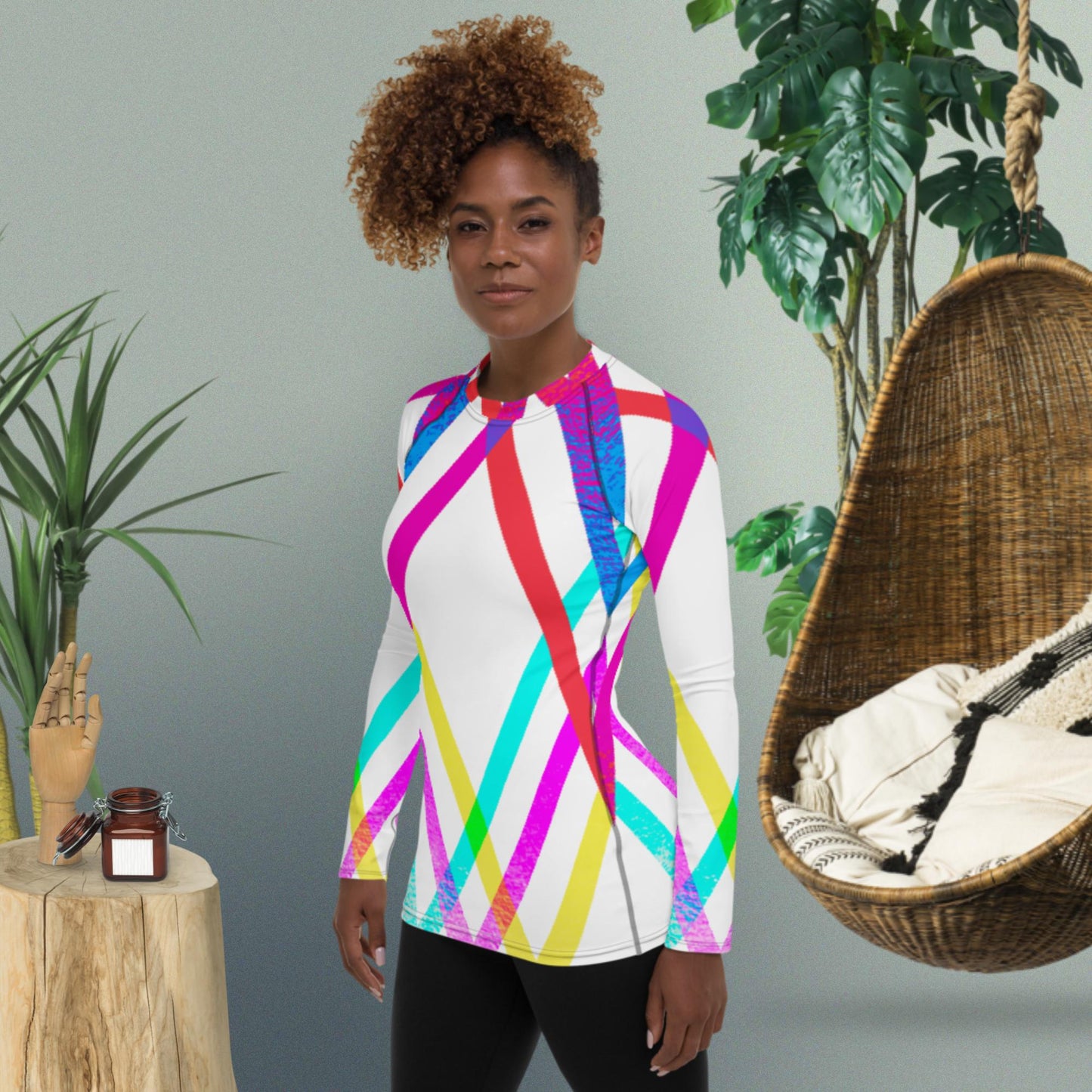Designs Colorful, Parallels Lines, Women's Rash Guard