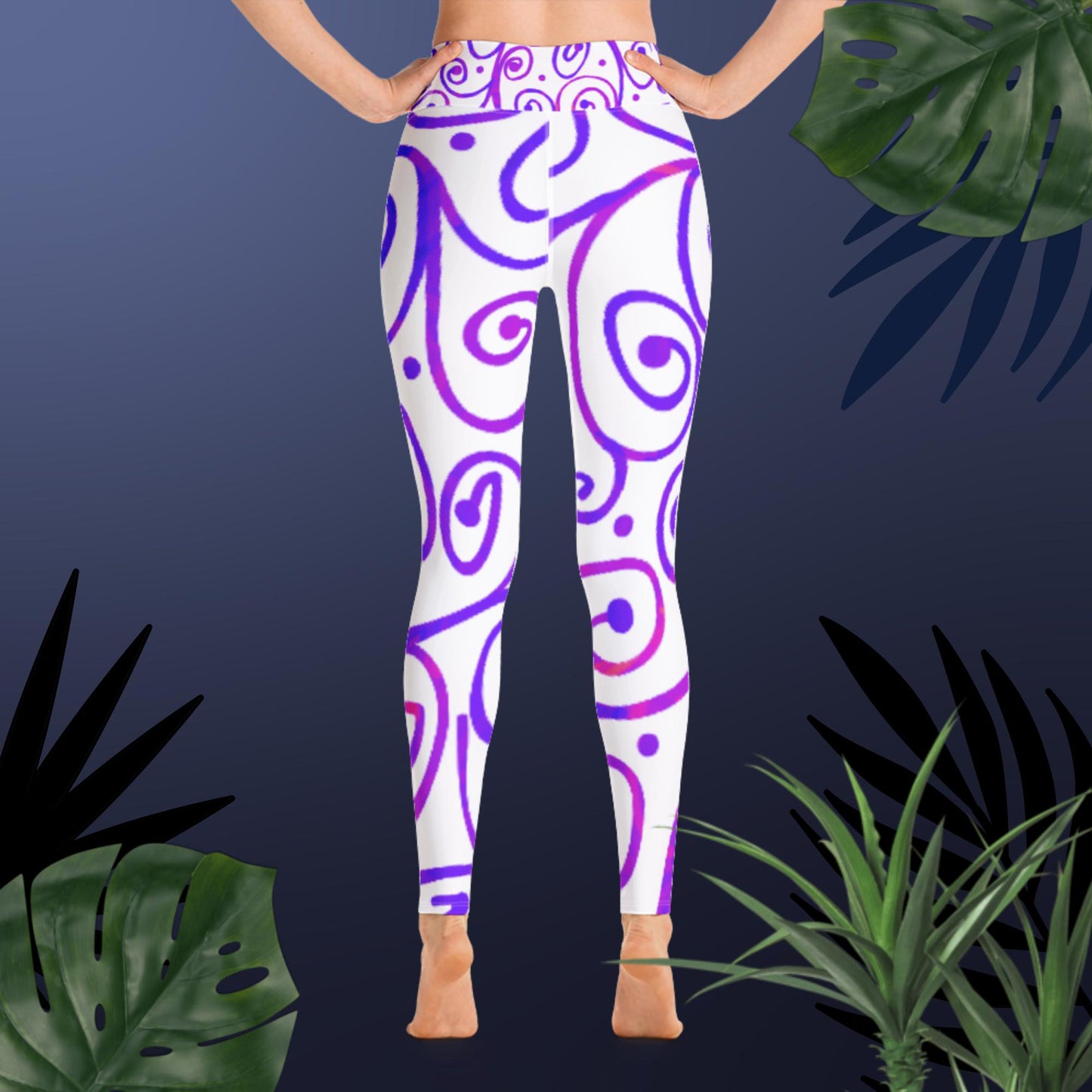 Flower of Life Pattern Illustration, Yoga Leggings