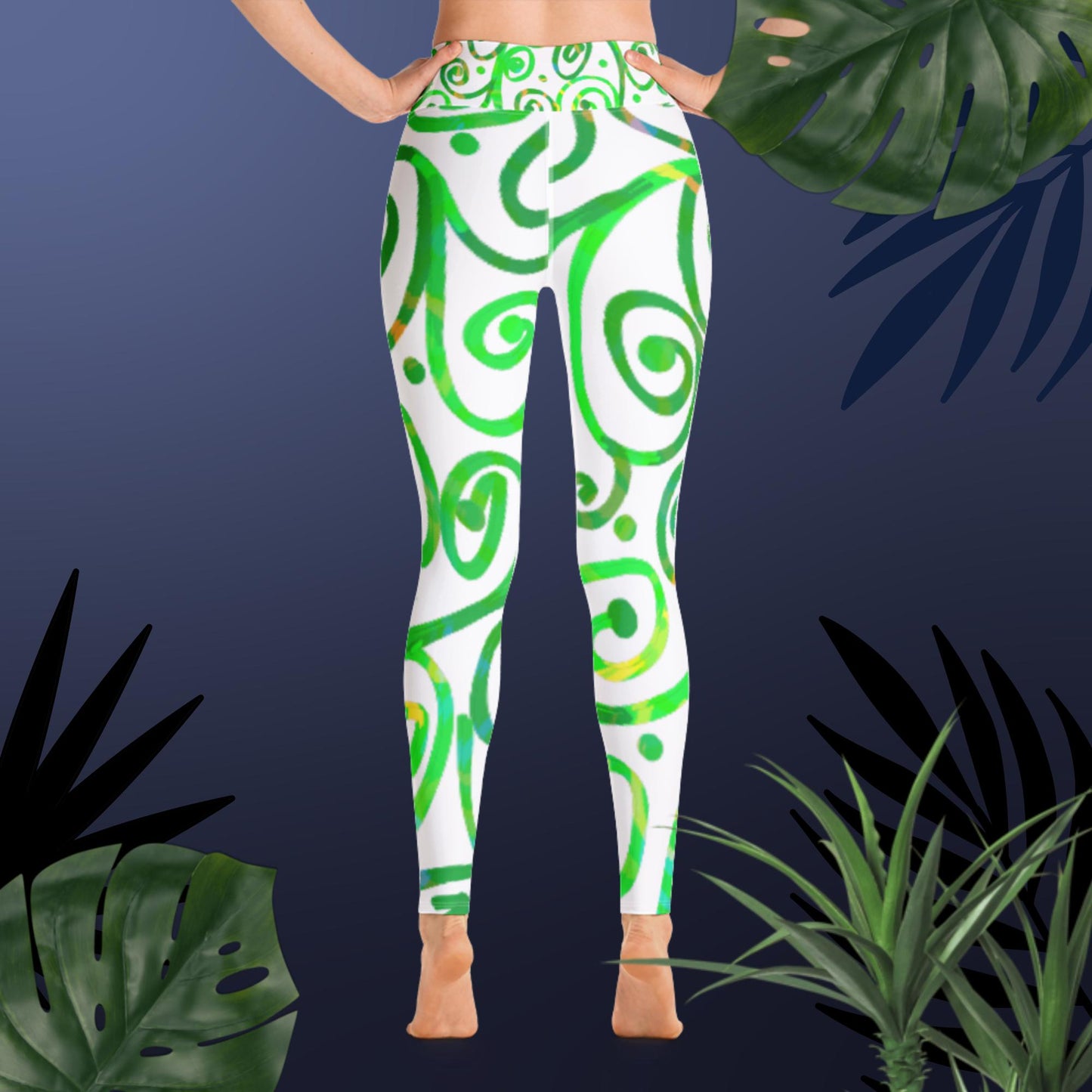 Flower of Life Pattern Illustration, Yoga Leggings