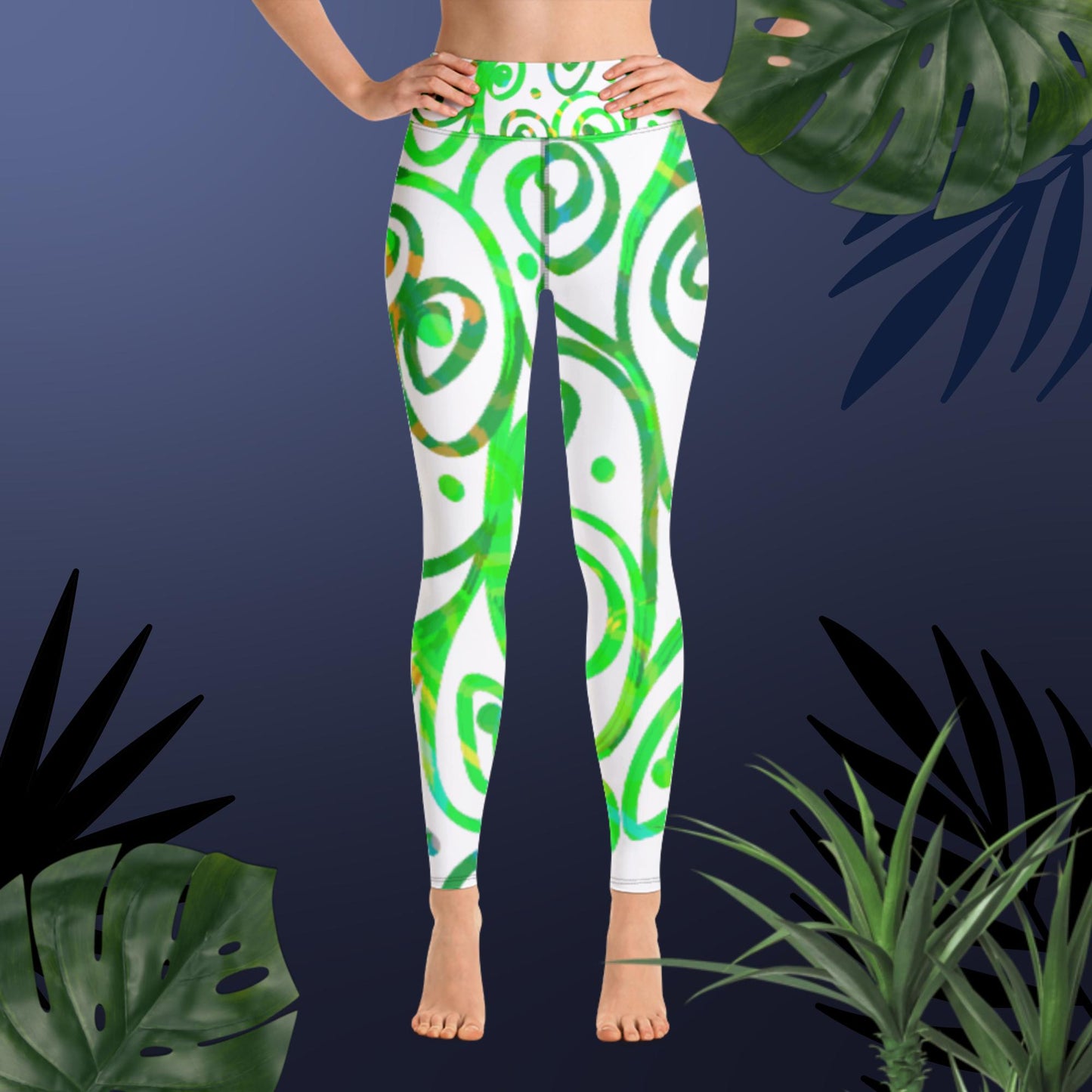 Flower of Life Pattern Illustration, Yoga Leggings