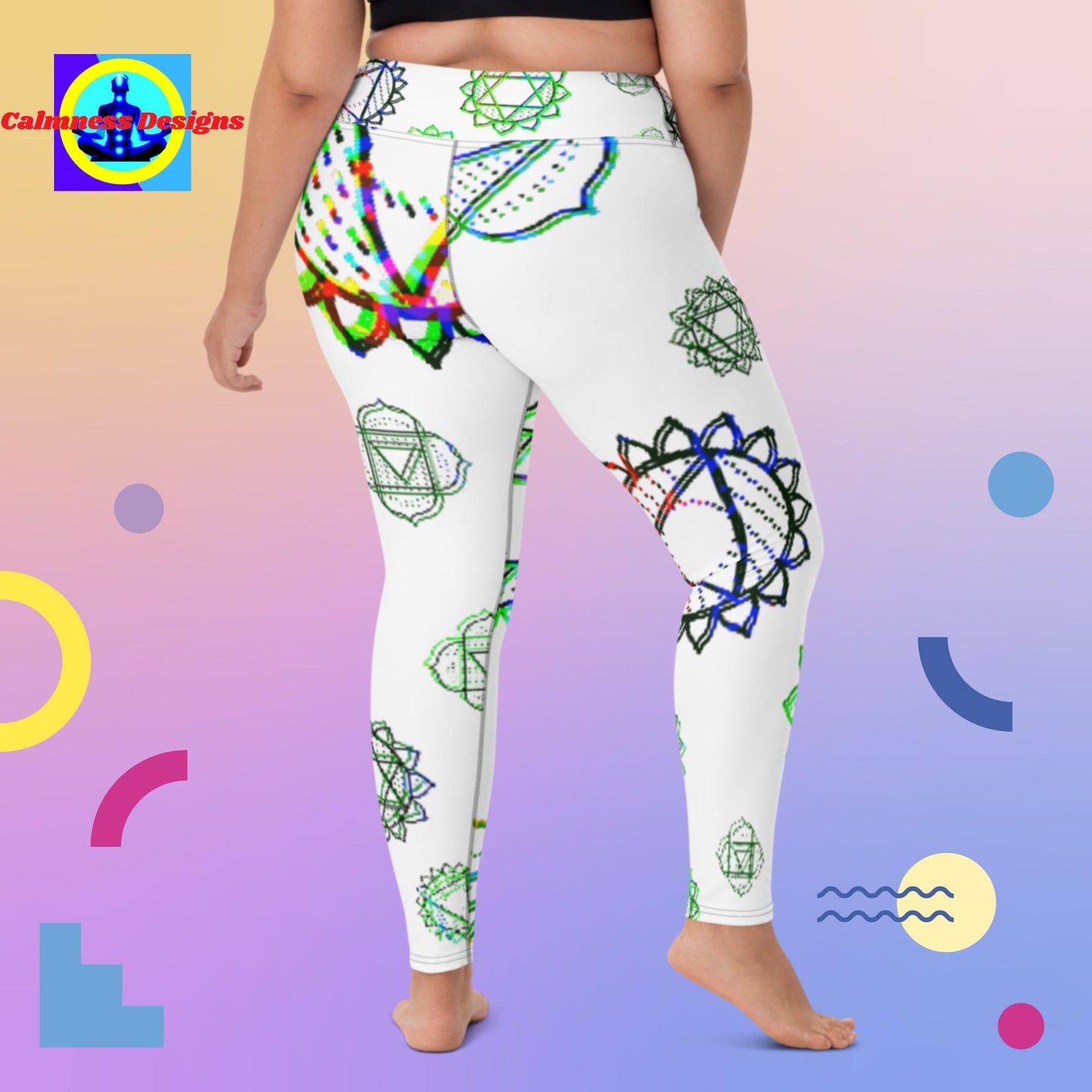 Dotted Muladhara Line Chakra Synbol, Yoga Leggings