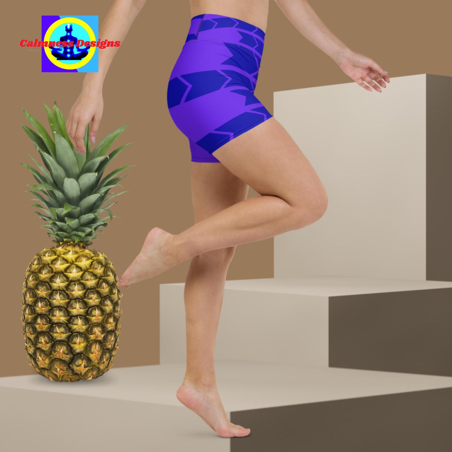 Calmness Designs, Designer's Styles, Shorts, Yoga Shorts