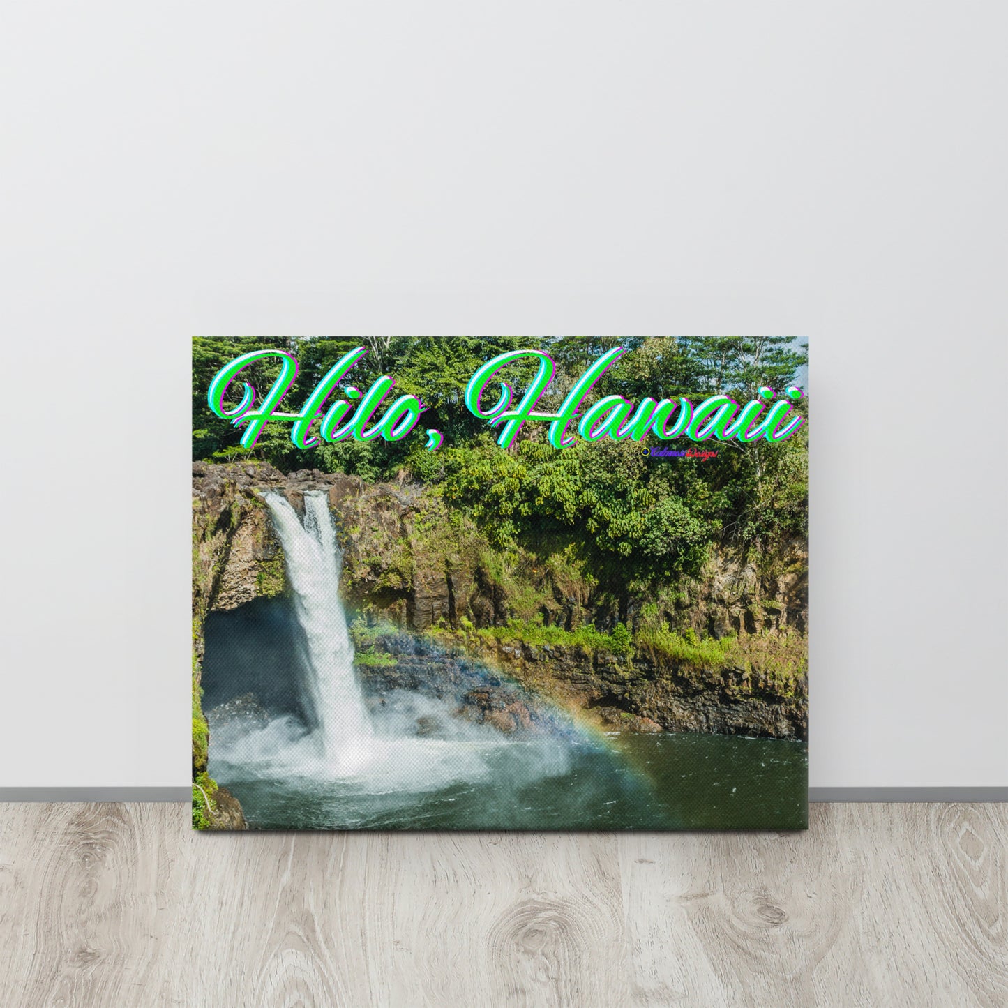Rainbow, Water Falls in Hilo Hawaii, Canvas