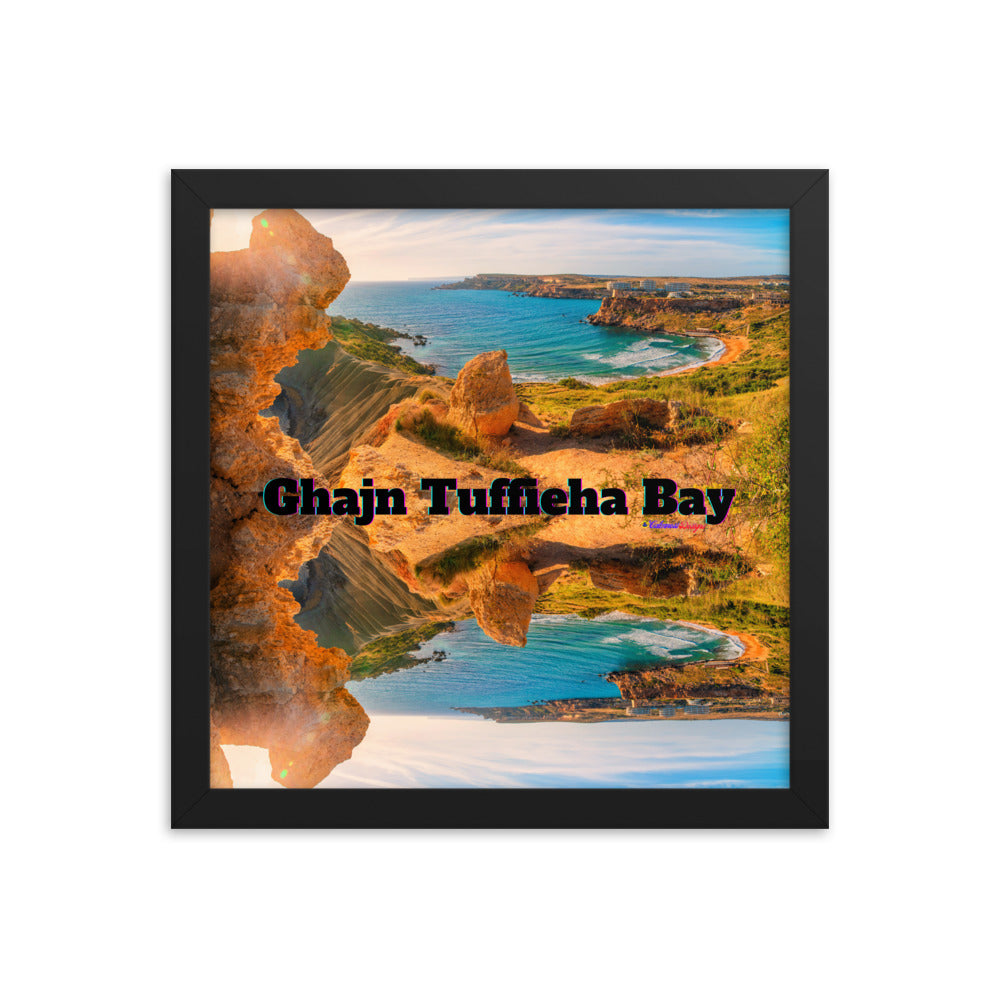Ghajn Tuffieha Bay, Malta Beach, Framed poster