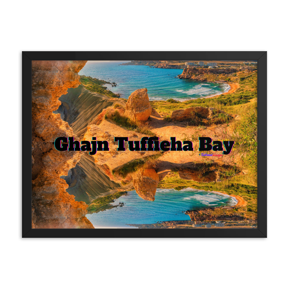Ghajn Tuffieha Bay, Malta Beach, Framed poster