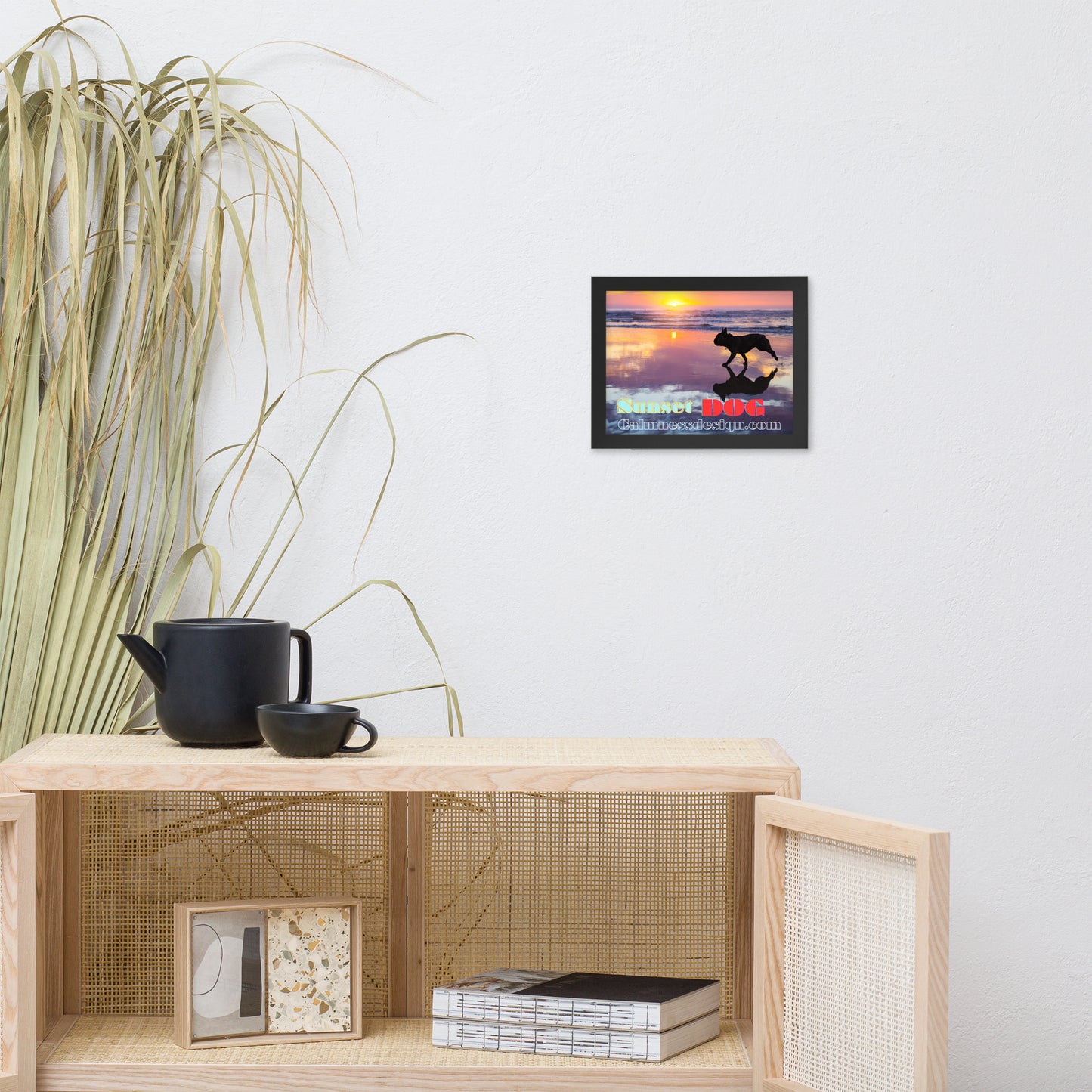 Sunset Dog, calmnessdesign.com, Framed poster