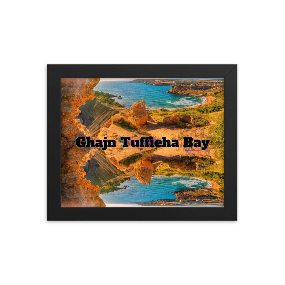 Ghajn Tuffieha Bay, Malta Beach, Framed poster