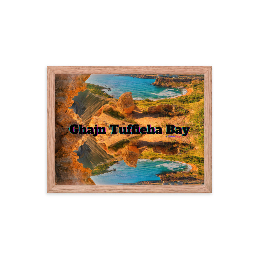 Ghajn Tuffieha Bay, Malta Beach, Framed poster