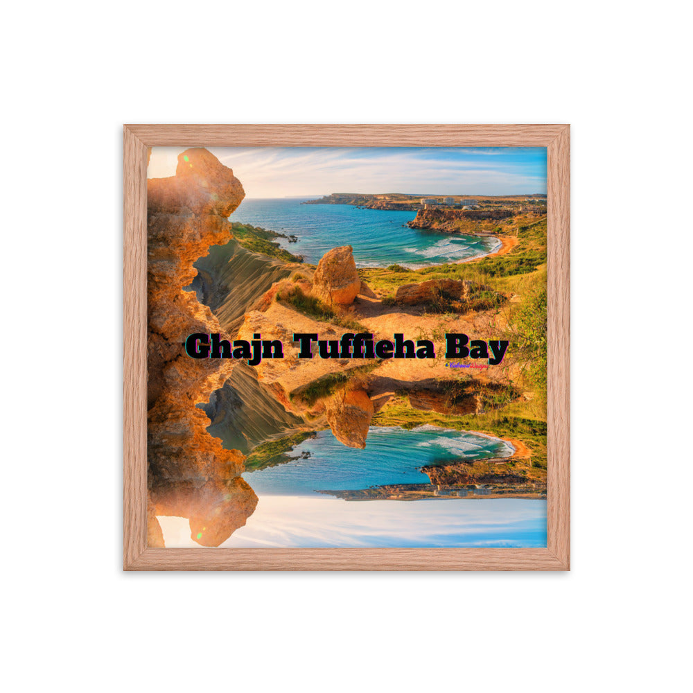 Ghajn Tuffieha Bay, Malta Beach, Framed poster