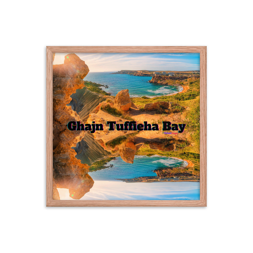 Ghajn Tuffieha Bay, Malta Beach, Framed poster
