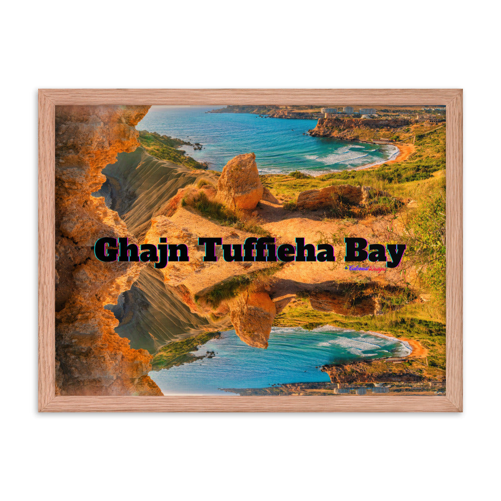 Ghajn Tuffieha Bay, Malta Beach, Framed poster