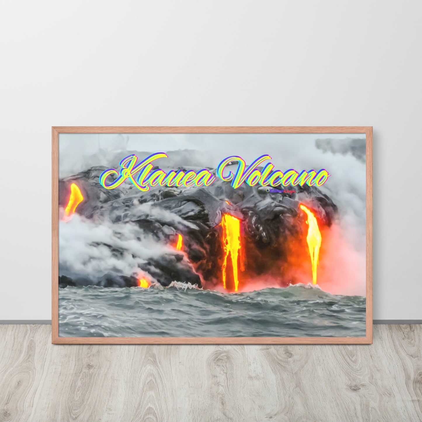 Klauea Volcano in Big Island Hawaii, Framed poster
