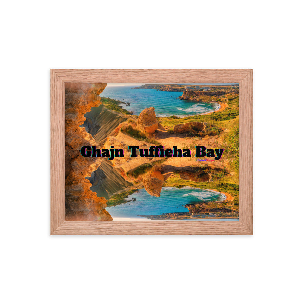 Ghajn Tuffieha Bay, Malta Beach, Framed poster