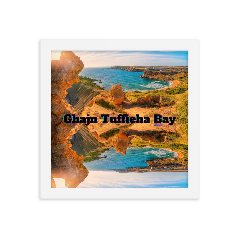 Ghajn Tuffieha Bay, Malta Beach, Framed poster