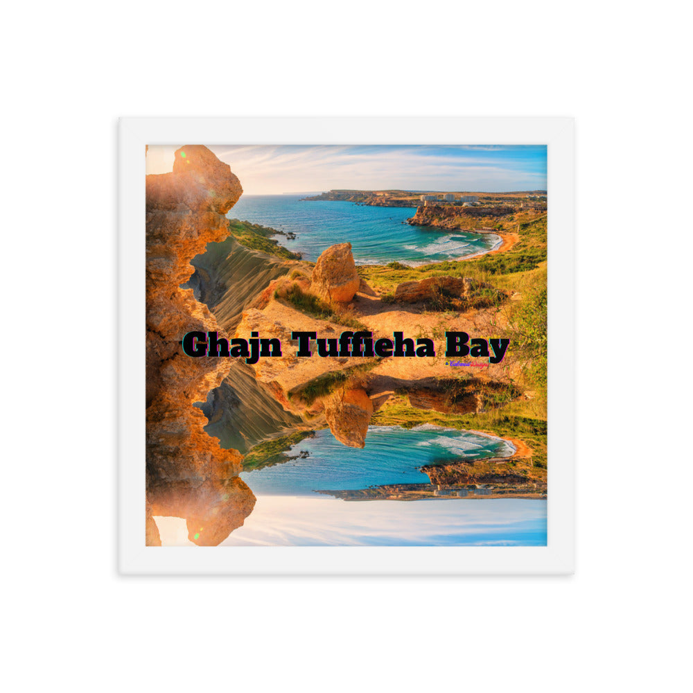 Ghajn Tuffieha Bay, Malta Beach, Framed poster