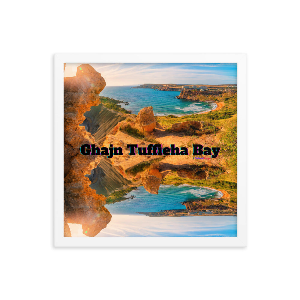 Ghajn Tuffieha Bay, Malta Beach, Framed poster