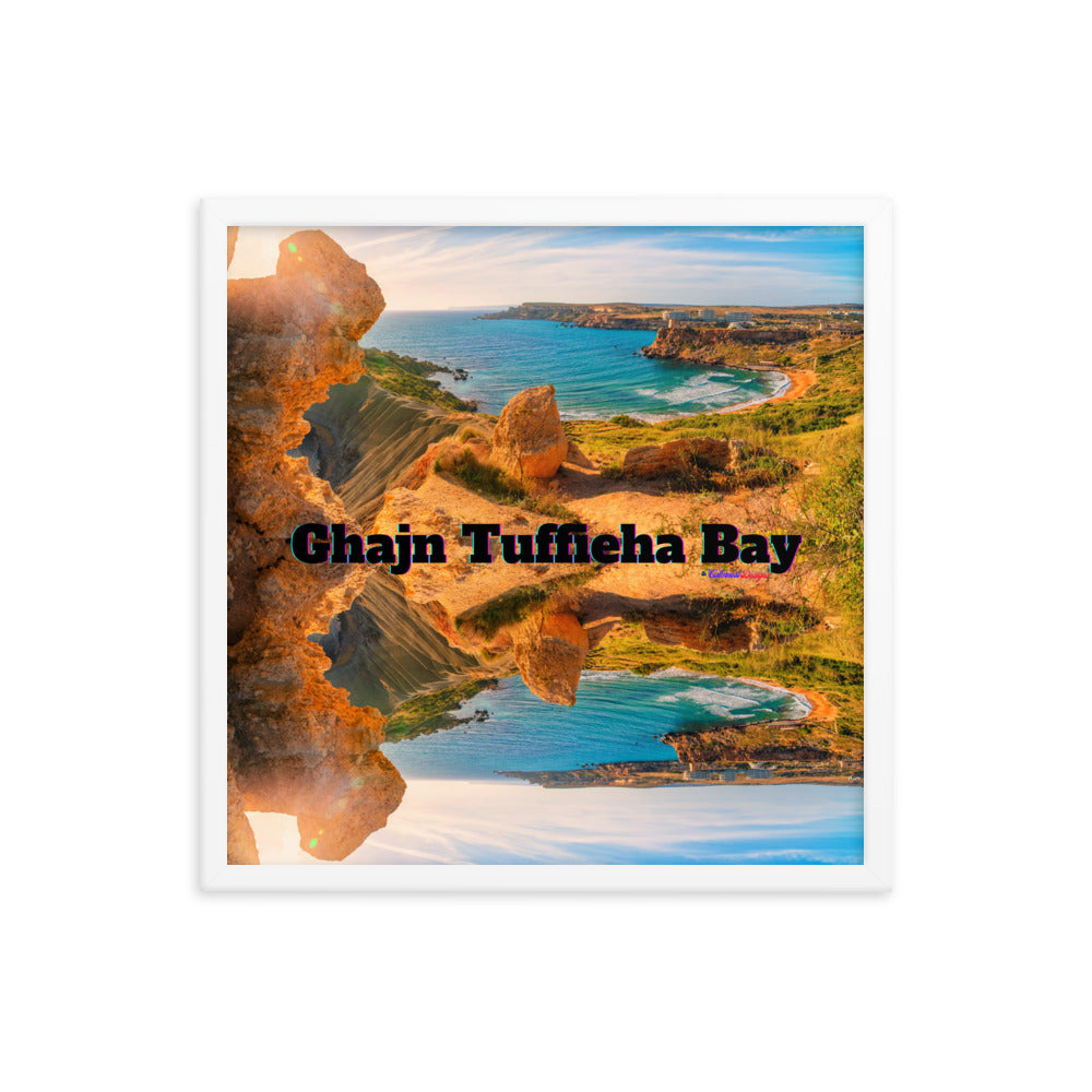 Ghajn Tuffieha Bay, Malta Beach, Framed poster