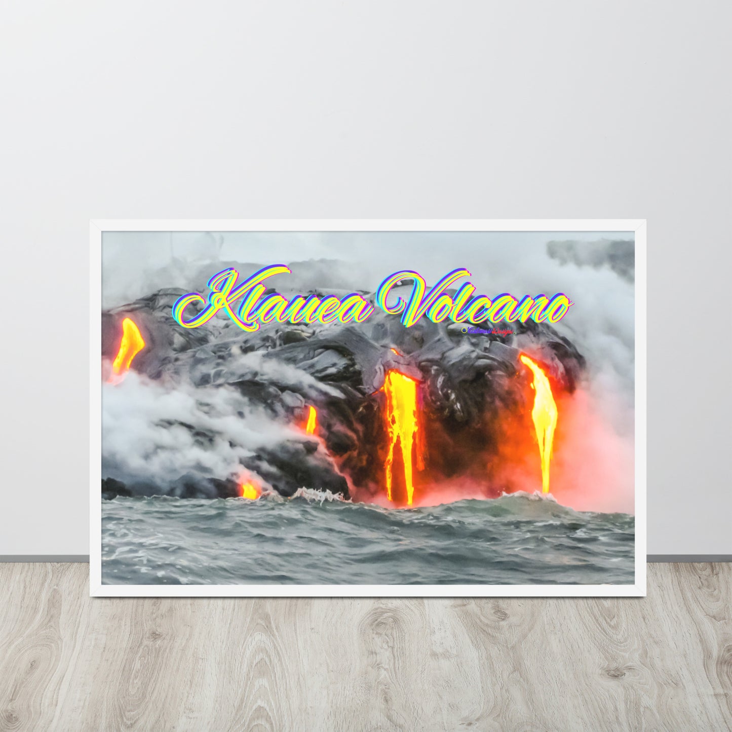 Klauea Volcano in Big Island Hawaii, Framed poster