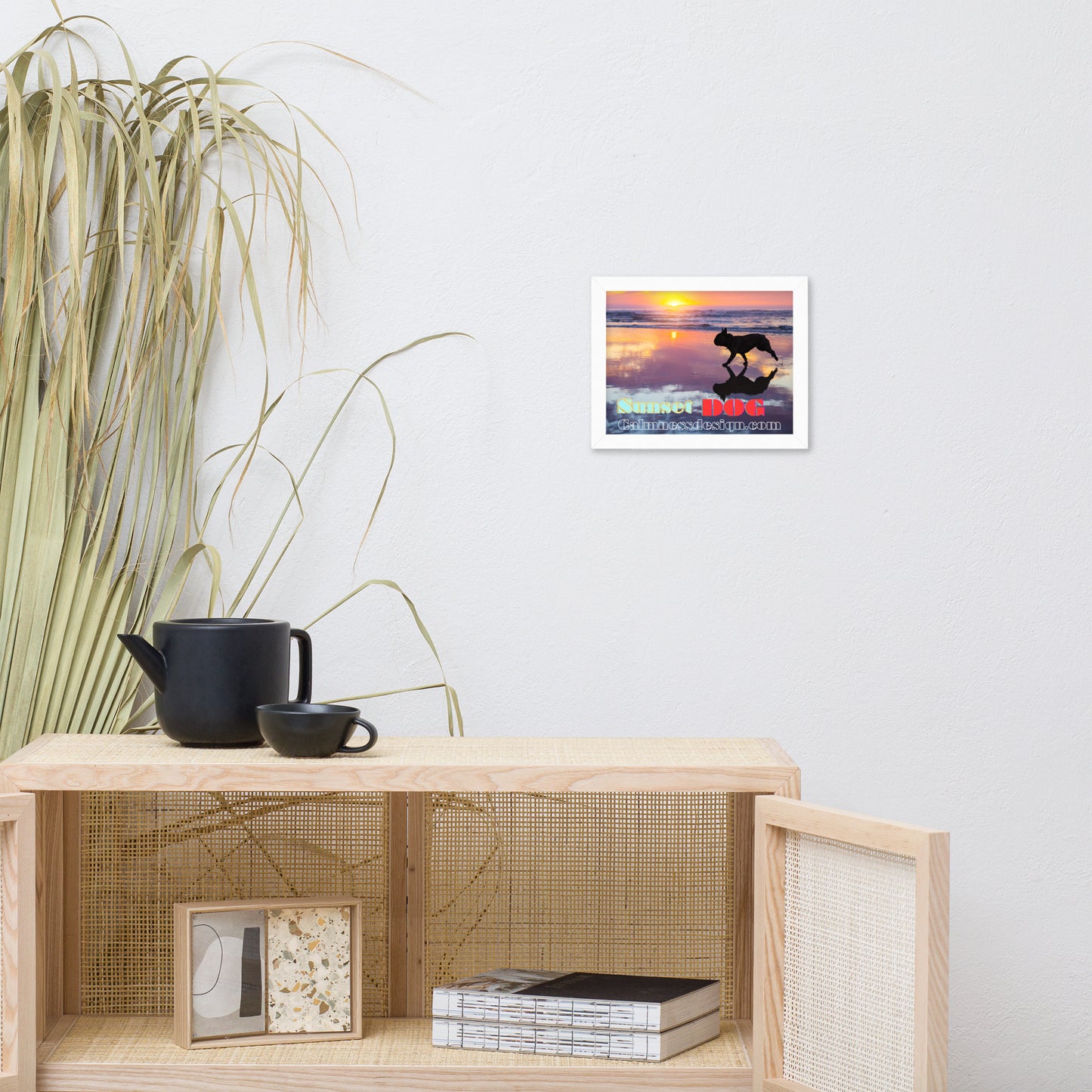 Sunset Dog, calmnessdesign.com, Framed poster