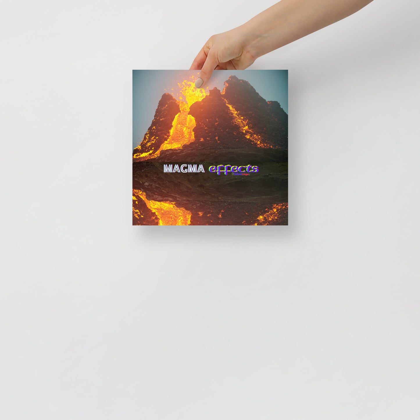 Volcano Magma Effects, Lava Flowing, Poster