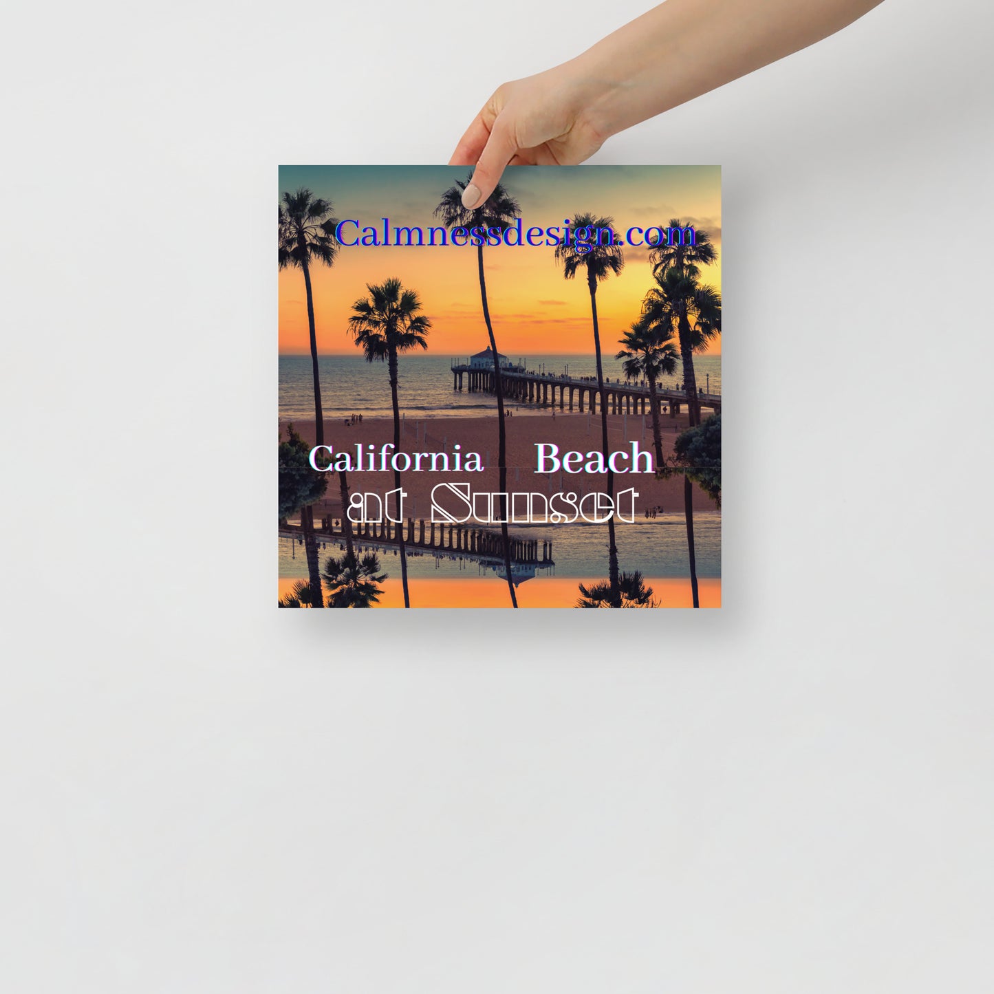California Beach at Sunset, calmnessdesign.com, Poster