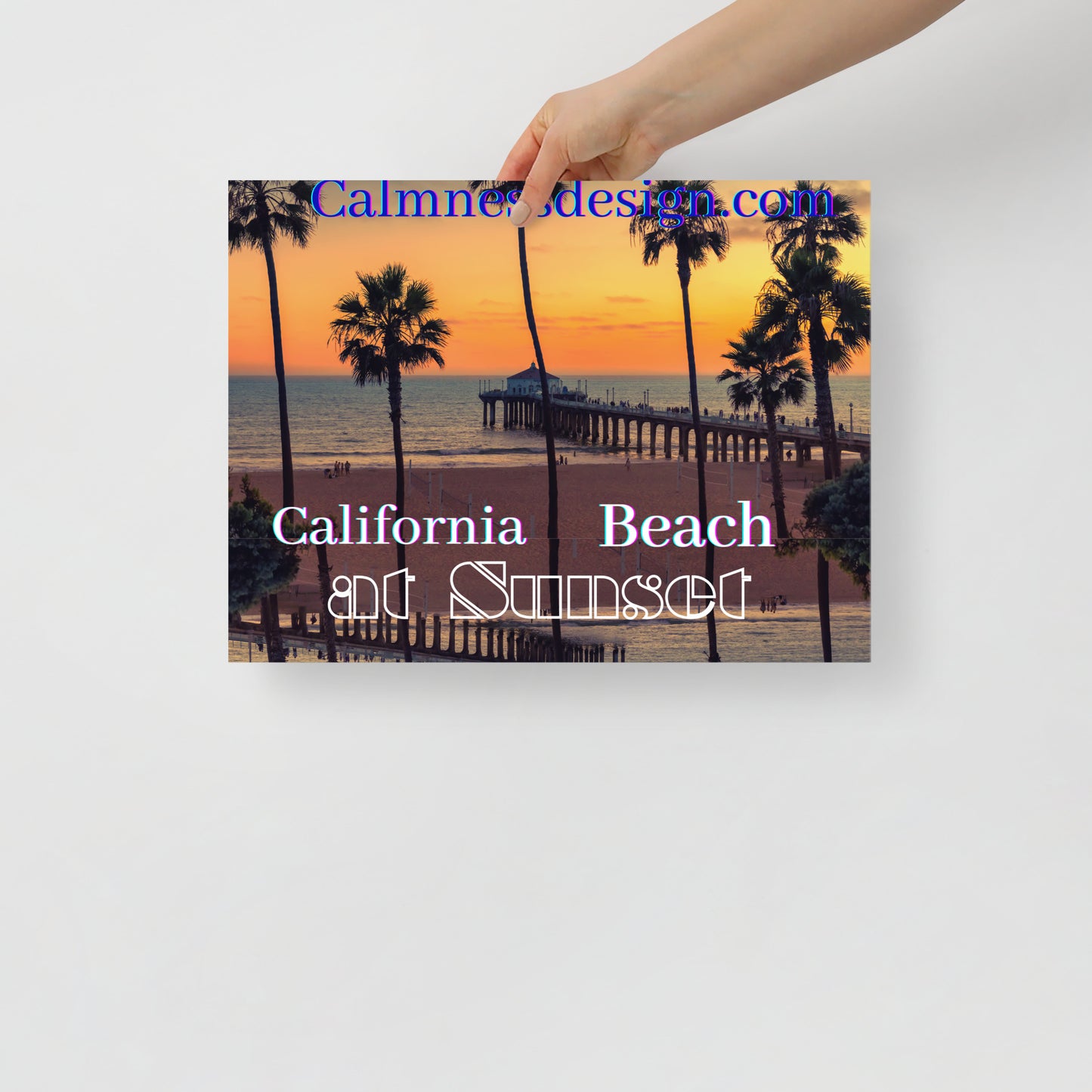 California Beach at Sunset, calmnessdesign.com, Poster