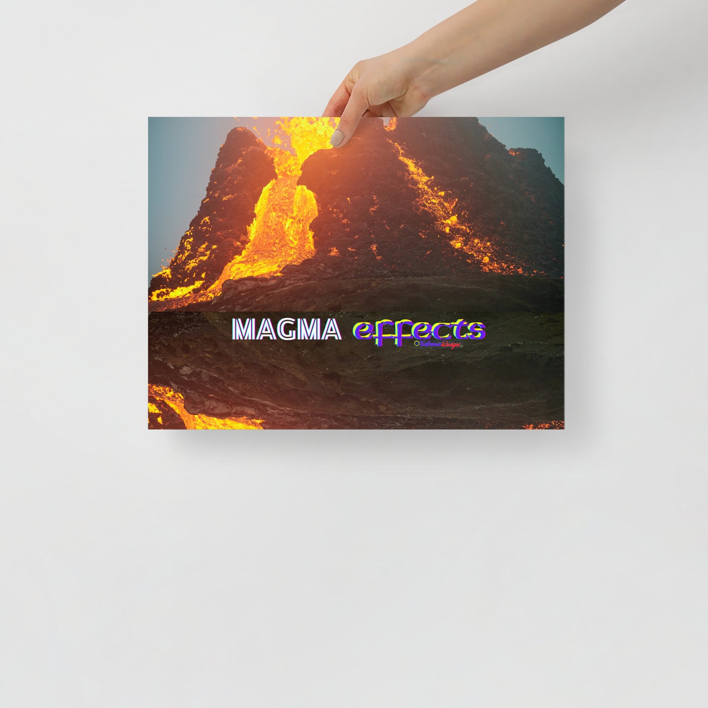Volcano Magma Effects, Lava Flowing, Poster