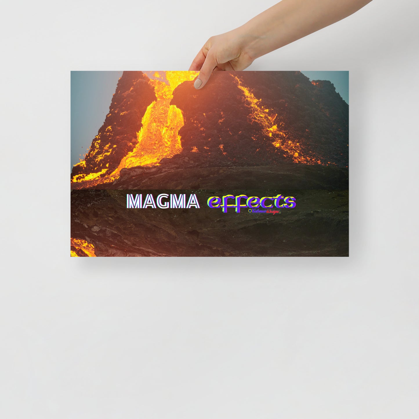 Volcano Magma Effects, Lava Flowing, Poster