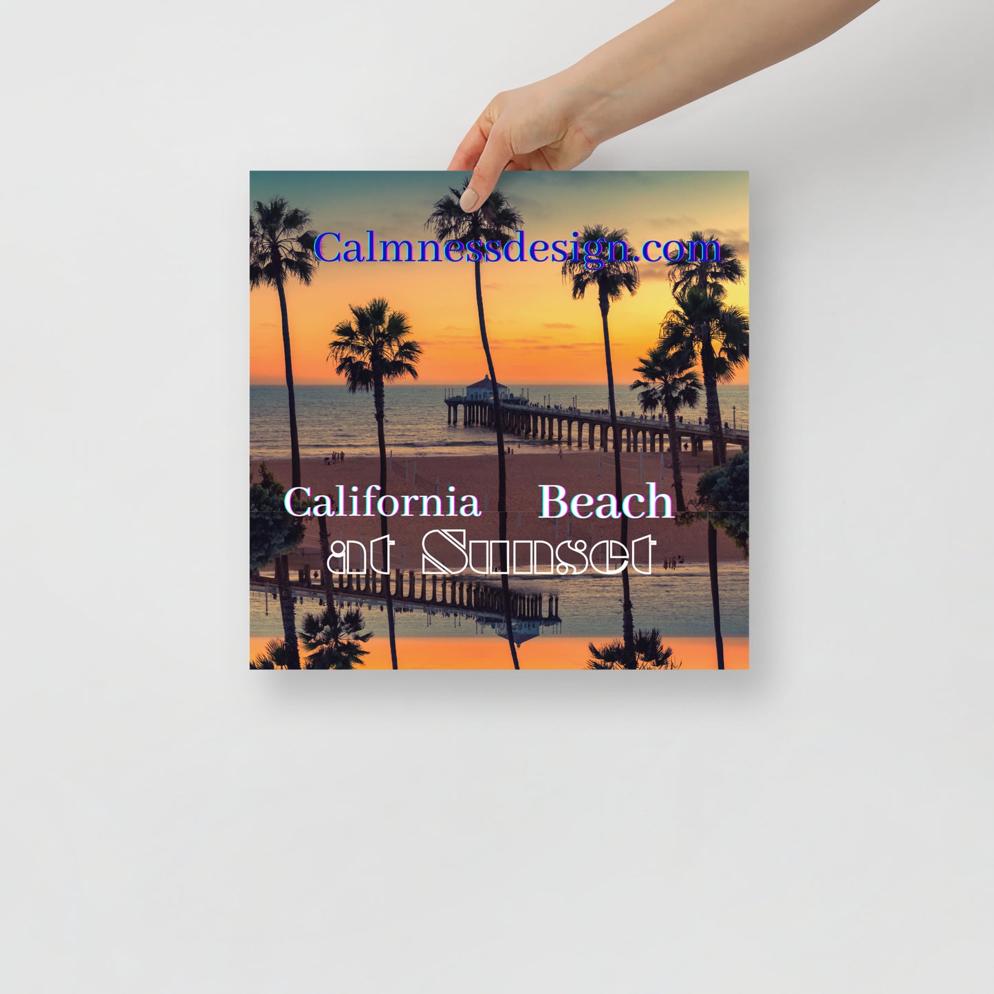 California Beach at Sunset, calmnessdesign.com, Poster