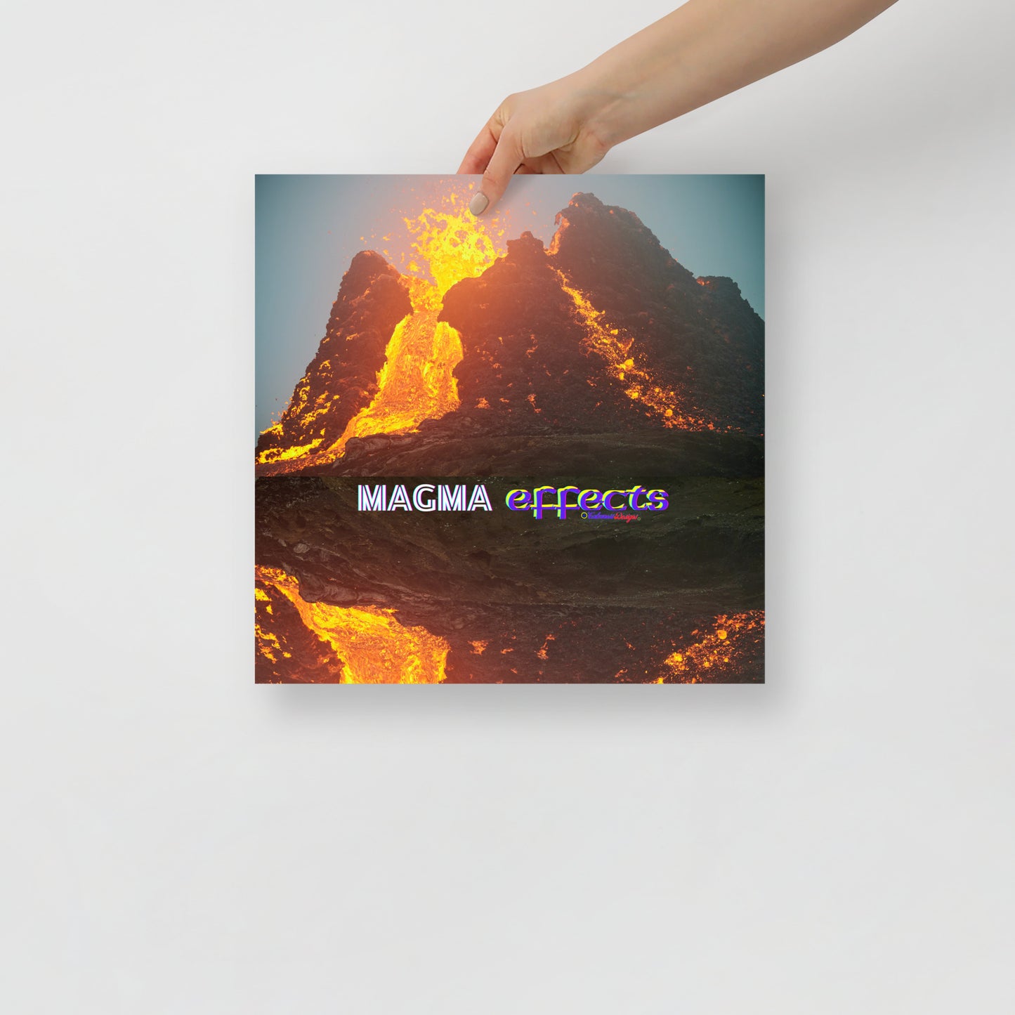 Volcano Magma Effects, Lava Flowing, Poster