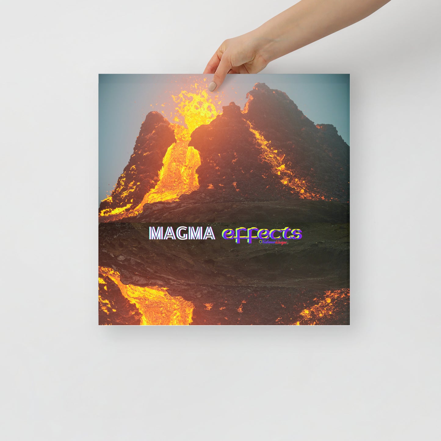 Volcano Magma Effects, Lava Flowing, Poster