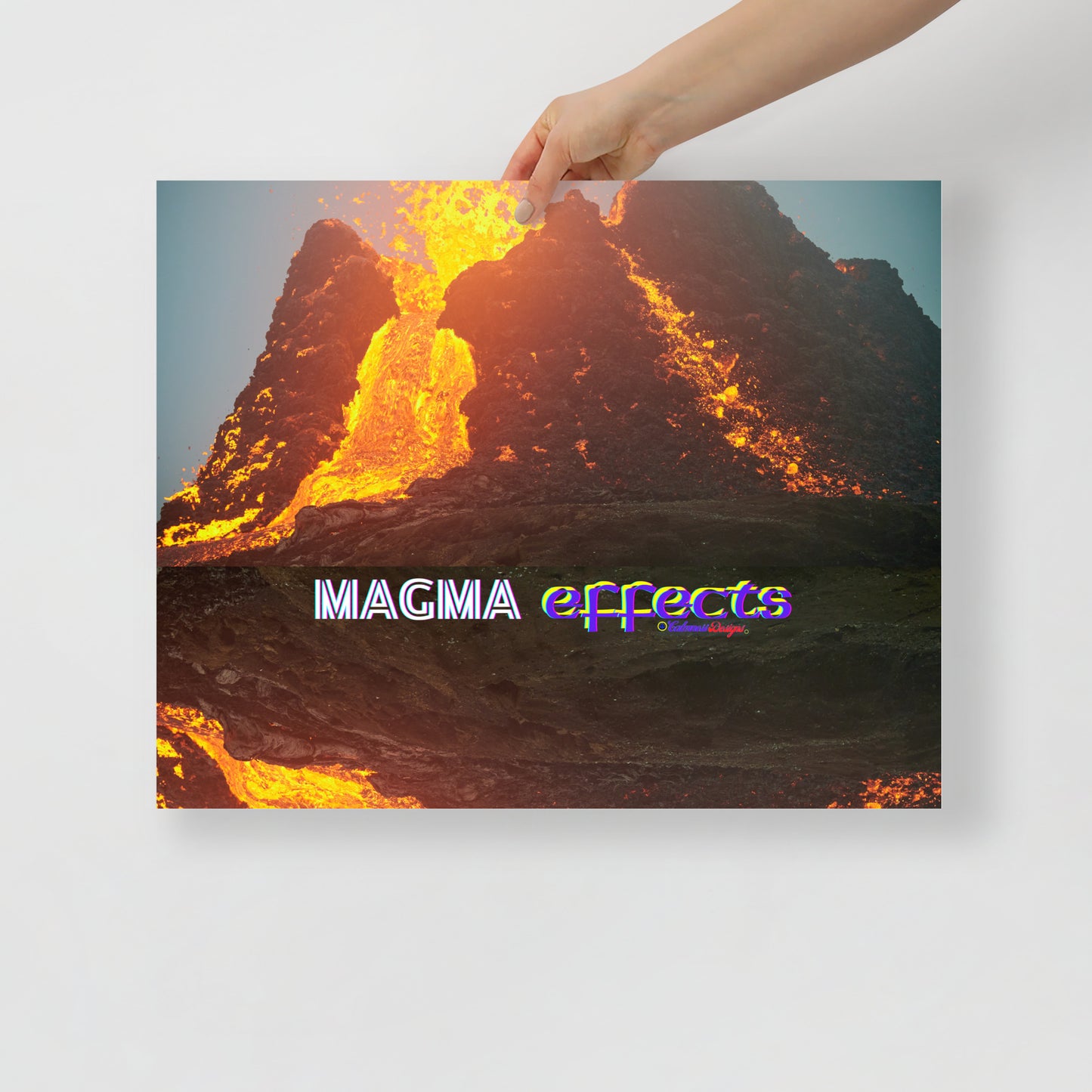 Volcano Magma Effects, Lava Flowing, Poster