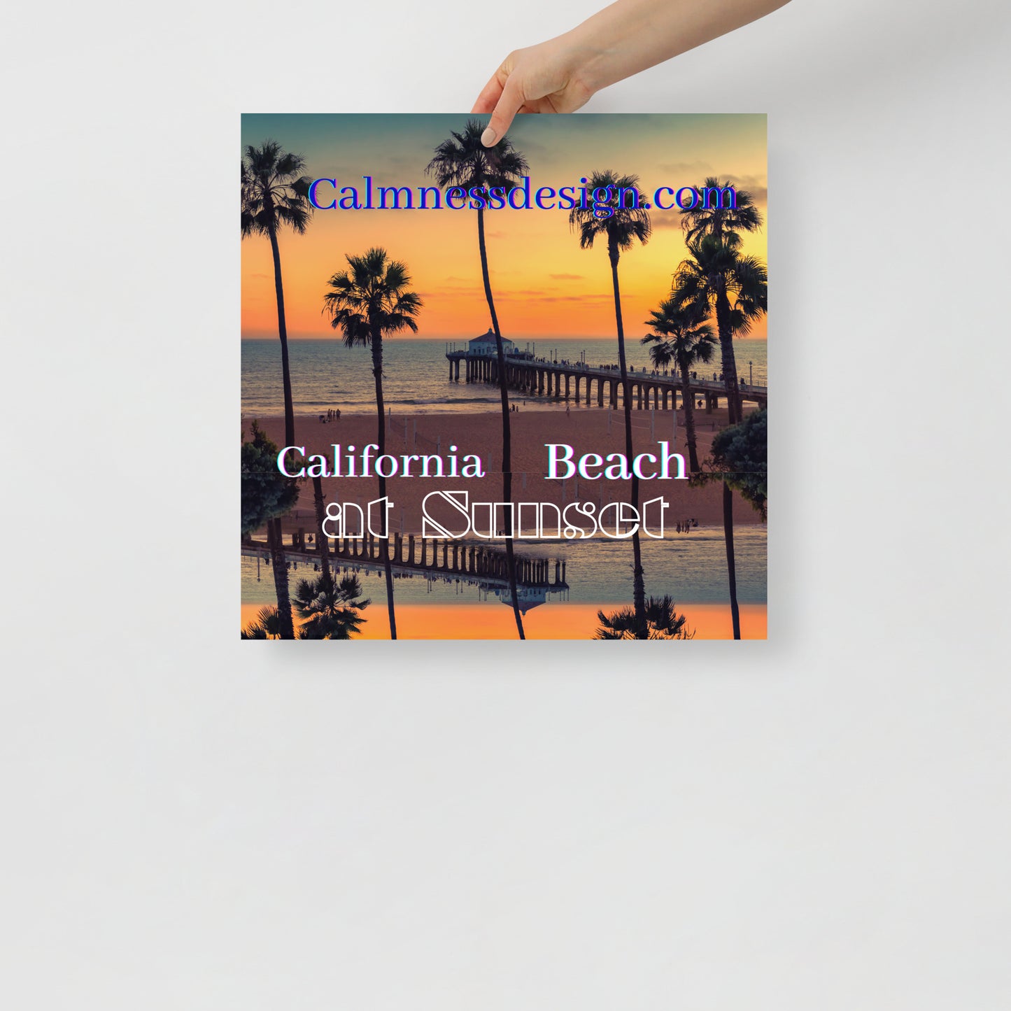 California Beach at Sunset, calmnessdesign.com, Poster